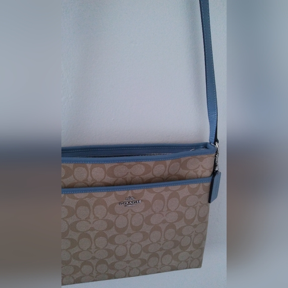 COACH FILE BAG IN SIGNATURE CANVAS HANDBANG - Picture 3 of 7